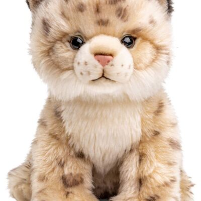 Lynx cub, sitting - 22 cm (height) - Keywords: forest animal, wild cat, plush, plush toy, stuffed animal, cuddly toy