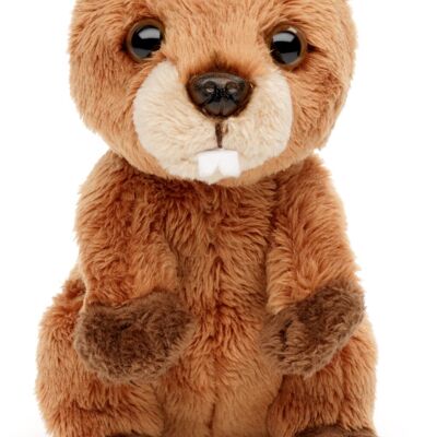 Marmot plushie, sitting - 12 cm (height) - Keywords: forest animal, plush, plush toy, stuffed animal, cuddly toy