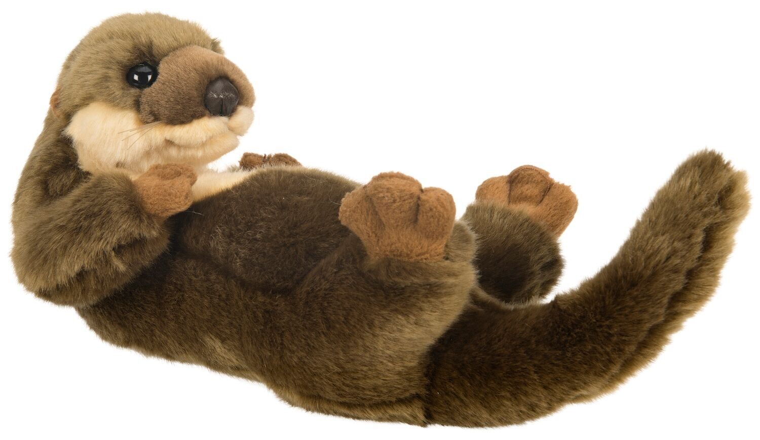 Loutre nageuse à dos - 26 cm (longueur) - Mots clés : animal de la forêt, animal aquatique, peluche, peluche, peluche, peluche