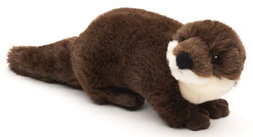Otter, stehend - 'Uni-Toys Eco-Line' - 100 % recyceltes Material - 25 cm (Länge) - Keywords: Waldtier, Wassertier, Plüsch, Plüschtier, Stofftier, Kuscheltier