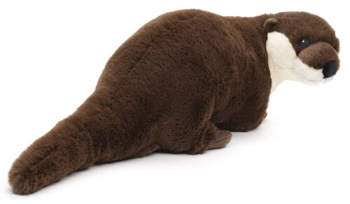 Otter, stehend - 'Uni-Toys Eco-Line' - 100 % recyceltes Material - 42 cm (Länge) - Keywords: Waldtier, Wassertier, Plüsch, Plüschtier, Stofftier, Kuscheltier