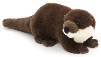 Loutre, debout - 'Uni-Toys Eco-Line' - Matériau 100% recyclé - 32 cm (longueur) - Mots clés : animal forestier, animal aquatique, peluche, peluche, peluche, peluche 3