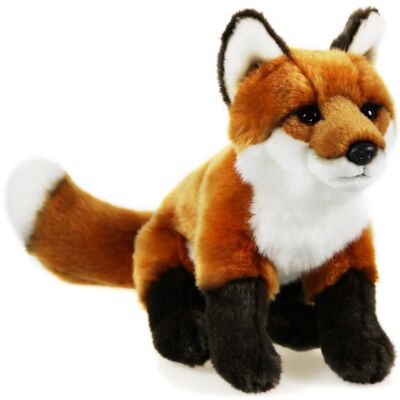Red fox, sitting - 24 cm (height) or 40 cm (length) - Keywords: forest animal, fox, plush, plush toy, stuffed animal, cuddly toy
