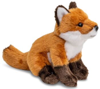 Chiot renard roux, assis - 16 cm (hauteur) - Mots clés : animal de la forêt, renard, peluche, peluche, peluche, peluche 1