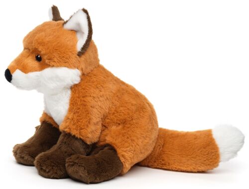 Rotfuchs, sitzend - 'Uni-Toys Eco-Line' - 100 % recyceltes Material - 25 cm (Höhe) - Keywords: Waldtier, Fuchs, Plüsch, Plüschtier, Stofftier, Kuscheltier