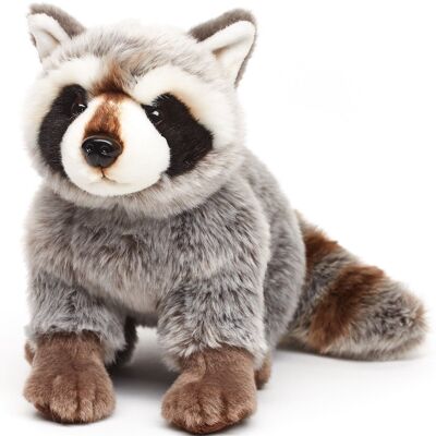 Mapache, sentado - 25 cm (largo) - Palabras clave: animal del bosque, oso, peluche, peluche, peluche, peluche