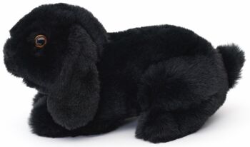 Lapin bélier, couché (noir) - 20 cm (longueur) - Mots clés : animal de la forêt, lièvre, lapin, peluche, peluche, peluche, peluche 3