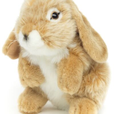 Coniglio montone, in piedi (beige) - 18 cm (altezza) - Parole chiave: animale della foresta, lepre, coniglio, peluche, peluche, animale di peluche, peluche