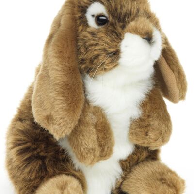 Coniglio montone, in piedi (marrone) - 18 cm (altezza) - Parole chiave: animale della foresta, lepre, coniglio, peluche, peluche, animale di peluche, peluche