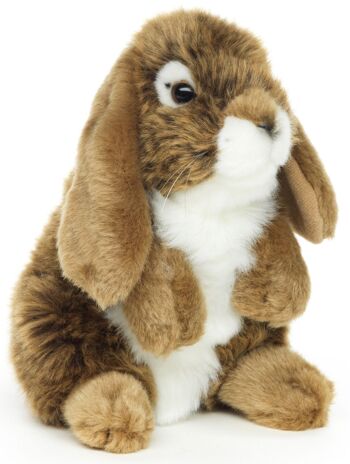 Lapin bélier, debout (marron) - 18 cm (hauteur) - Mots clés : animal de la forêt, lièvre, lapin, peluche, peluche, peluche, peluche 1