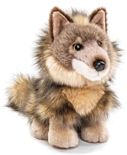 Wolf Junges, sitzend - 20 cm (Höhe) - Keywords: Waldtier, Plüsch, Plüschtier, Stofftier, Kuscheltier