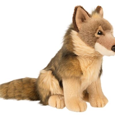 Wolf, sitzend - 25 cm (Höhe) - Keywords: Waldtier, Plüsch, Plüschtier, Stofftier, Kuscheltier