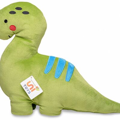 Cuscino di peluche - verde dinosauro - ultra morbido - 38 cm (lunghezza) - Parole chiave: cuscino decorativo, dinosauro, peluche, peluche, peluche