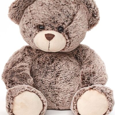 Teddy bear, super soft (dark brown) - 24 cm (height) - Keywords: teddy, plush, plush toy, stuffed animal, cuddly toy