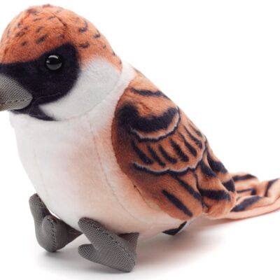 Sparrow, sparrow - 10 cm (height) - Keywords: bird, garden bird, plush, plush toy, stuffed toy, cuddly toy