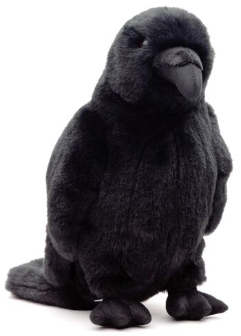 Corbeau noir - 23 cm (hauteur) - Mots clés : oiseau, oiseau de jardin, peluche, peluche, peluche, peluche 2
