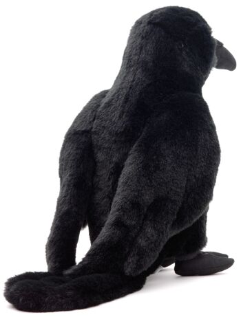 Corbeau noir - 23 cm (hauteur) - Mots clés : oiseau, oiseau de jardin, peluche, peluche, peluche, peluche 3