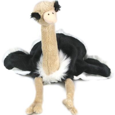 Marionnette autruche - 33 cm (hauteur) - Mots clés : oiseau, animal sauvage exotique, peluche, peluche, peluche, peluche