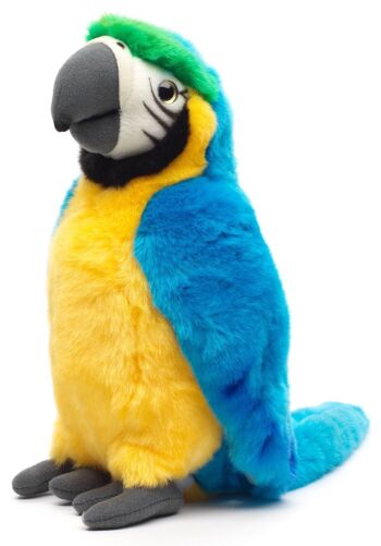Perroquet (bleu) - 28 cm (hauteur) - Mots clés : oiseau, ara, animal sauvage exotique, peluche, peluche, peluche, peluche 2