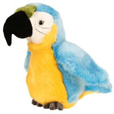 Papagei (blau) - 21 cm (Höhe) - Keywords: Vogel, Ara, exotisches Wildtier, Plüsch, Plüschtier, Stofftier, Kuscheltier