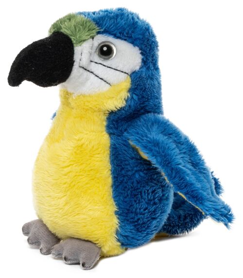 Papagei Plushie (blau) - 13 cm (Höhe) - Keywords: Vogel, Ara, exotisches Wildtier, Plüsch, Plüschtier, Stofftier, Kuscheltier