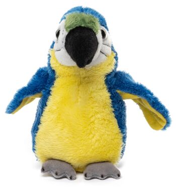 Peluche Perroquet (bleu) - 13 cm (hauteur) - Mots clés : oiseau, ara, animal sauvage exotique, peluche, peluche, peluche, peluche 2