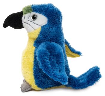 Peluche Perroquet (bleu) - 13 cm (hauteur) - Mots clés : oiseau, ara, animal sauvage exotique, peluche, peluche, peluche, peluche 3