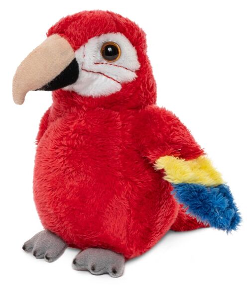 Papagei Plushie (rot) - 13 cm (Höhe) - Keywords: Vogel, Ara, exotisches Wildtier, Plüsch, Plüschtier, Stofftier, Kuscheltier