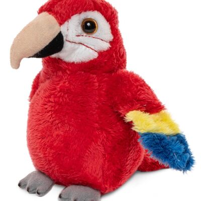 Papagei Plushie (rot) - 13 cm (Höhe) - Keywords: Vogel, Ara, exotisches Wildtier, Plüsch, Plüschtier, Stofftier, Kuscheltier