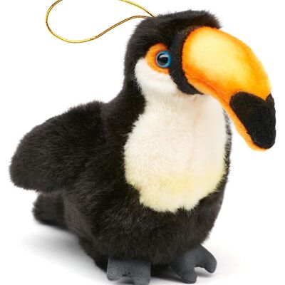 Tucán gigante - 13 cm (alto) - Palabras clave: pájaro, animal salvaje exótico, peluche, peluche, animal de peluche, peluche