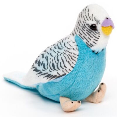 Budgie (blue) - Without voice - 12 cm (height) - Keywords: bird, pet, plush, plush toy, stuffed animal, cuddly toy