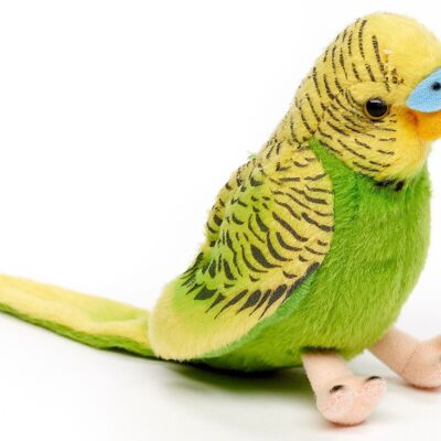 Periquito (verde) - Sin voz - 12 cm (alto) - Palabras clave: pájaro, mascota, peluche, peluche, peluche, peluche