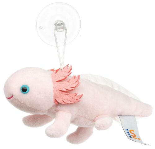 Axolotl mit Saugnapf- 15 cm (Länge) - Keywords: Wassertier, Plüsch, Plüschtier, Stofftier, Kuscheltier