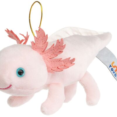 Axolotl with loop - 15 cm (length) - Keywords: aquatic animal, plush, plush toy, stuffed animal, cuddly toy