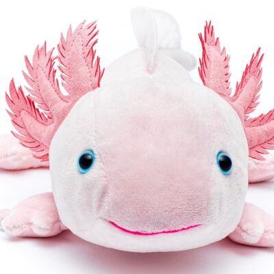 Original Uni-Toys Axolotl (pink) - 32 cm (length) - Keywords: aquatic animal, plush, plush toy, stuffed animal, cuddly toy