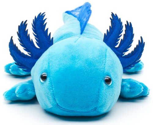 Original Uni-Toys Axolotl (blau) - 32 cm (Länge) - Keywords: Wassertier, Plüsch, Plüschtier, Stofftier, Kuscheltier