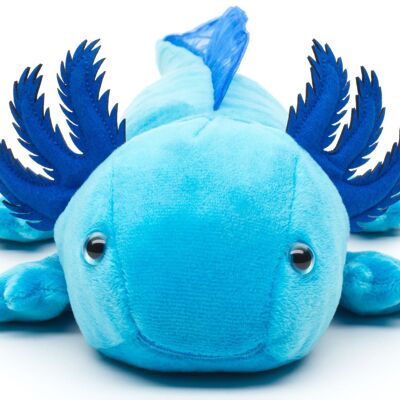Original Uni-Toys Axolotl (blue) - 32 cm (length) - Keywords: aquatic animal, plush, plush toy, stuffed animal, cuddly toy