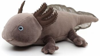 Original Uni-Toys Axolotl (marron-gris) - 32 cm (longueur) - Mots clés : animal aquatique, peluche, peluche, peluche, peluche 1