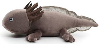 Original Uni-Toys Axolotl (marron-gris) - 32 cm (longueur) - Mots clés : animal aquatique, peluche, peluche, peluche, peluche 3