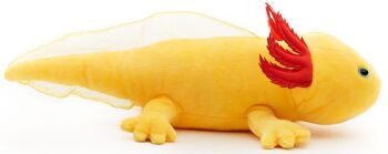 Original Uni-Toys Axolotl (jaune aux yeux bleus) - 32 cm (longueur) - Mots clés : animal aquatique, peluche, peluche, peluche, peluche 3