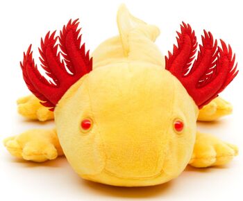 Original Uni-Toys Axolotl (jaune aux yeux rouges) - 32 cm (longueur) - Mots clés : animal aquatique, peluche, peluche, peluche, peluche 2