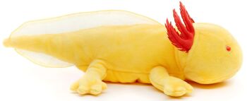 Original Uni-Toys Axolotl (jaune aux yeux rouges) - 32 cm (longueur) - Mots clés : animal aquatique, peluche, peluche, peluche, peluche 3
