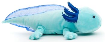 Original Uni-Toys Axolotl (bleu clair) - Brille dans le noir (peluche fluorescente) - 32 cm (longueur) - Mots clés : animal aquatique, peluche, peluche, peluche, peluche 5