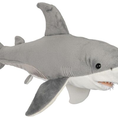 Gran tiburón blanco - 50 cm (largo) - Palabras clave: animal acuático, ballena, peluche, peluche, animal de peluche, peluche