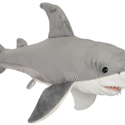 Gran tiburón blanco - 50 cm (largo) - Palabras clave: animal acuático, ballena, peluche, peluche, animal de peluche, peluche