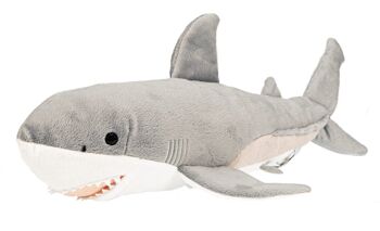 Grand requin blanc - 50 cm (longueur) - Mots clés : animal aquatique, baleine, peluche, peluche, peluche, peluche 3