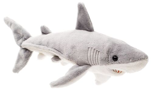 Weißer Hai - 25 cm (Länge) - Keywords: Wassertier, Wal, Plüsch, Plüschtier, Stofftier, Kuscheltier