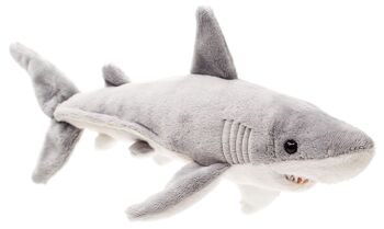 Grand requin blanc - 25 cm (longueur) - Mots clés : animal aquatique, baleine, peluche, peluche, peluche, peluche 1