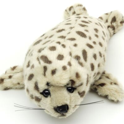 Phoque (taché de gris) - phoque - 32 cm (longueur) - Mots clés : animal aquatique, peluche, peluche, peluche, peluche