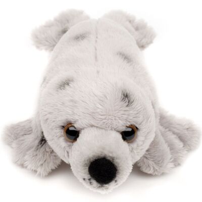 Seal Plushie (gray-dotted) - 19 cm (length) - Keywords: aquatic animal, seal, plush, plush toy, stuffed animal, cuddly toy